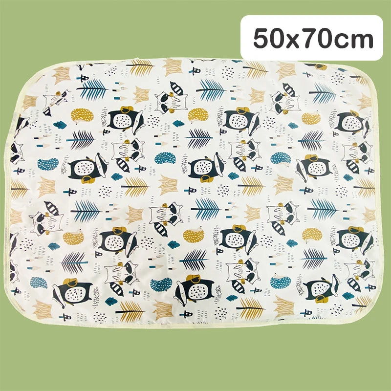 4 Size Baby Changing Mat Cartoon Cotton Waterproof Baby Sheet Changing Pad Table Diapers Urinal Game Play Cover Pet Mattress