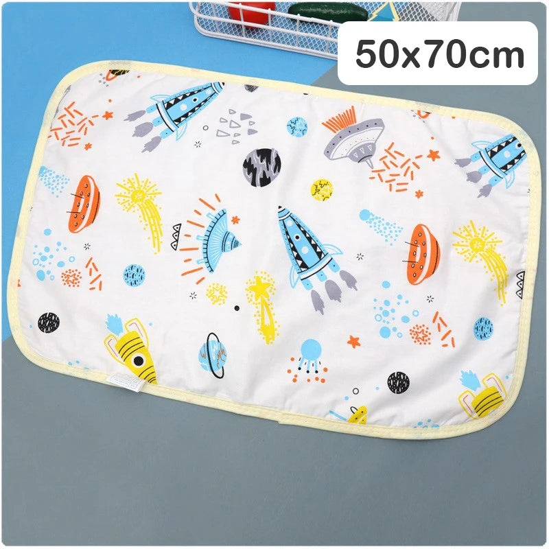 4 Size Baby Changing Mat Cartoon Cotton Waterproof Baby Sheet Changing Pad Table Diapers Urinal Game Play Cover Pet Mattress