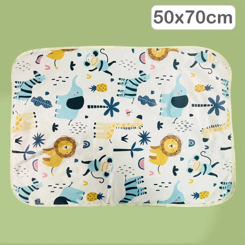4 Size Baby Changing Mat Cartoon Cotton Waterproof Baby Sheet Changing Pad Table Diapers Urinal Game Play Cover Pet Mattress